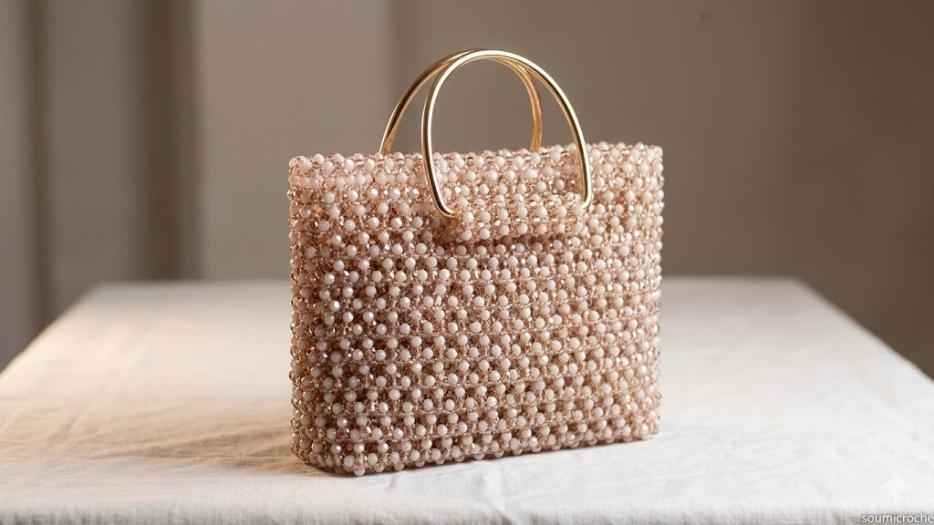 Luxury pearl bag detail