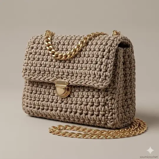 Modèle Taupe Luxe - Crochet taupe luxueux